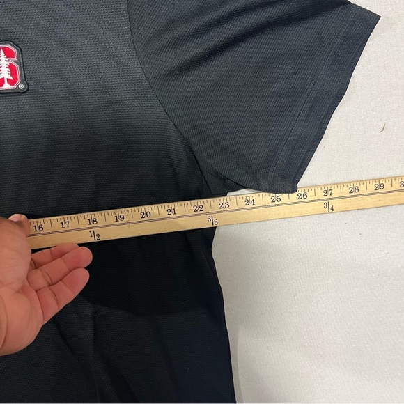 Nike Men Black Standford Tee Shirt 3 Button Dri Fit Size XL - Picture 7 of 10